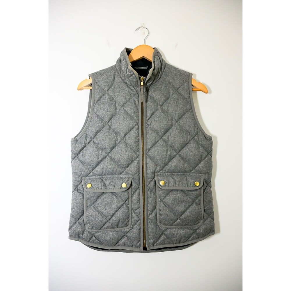 J. Crew Vest quilted Puffer Gray S Gorp